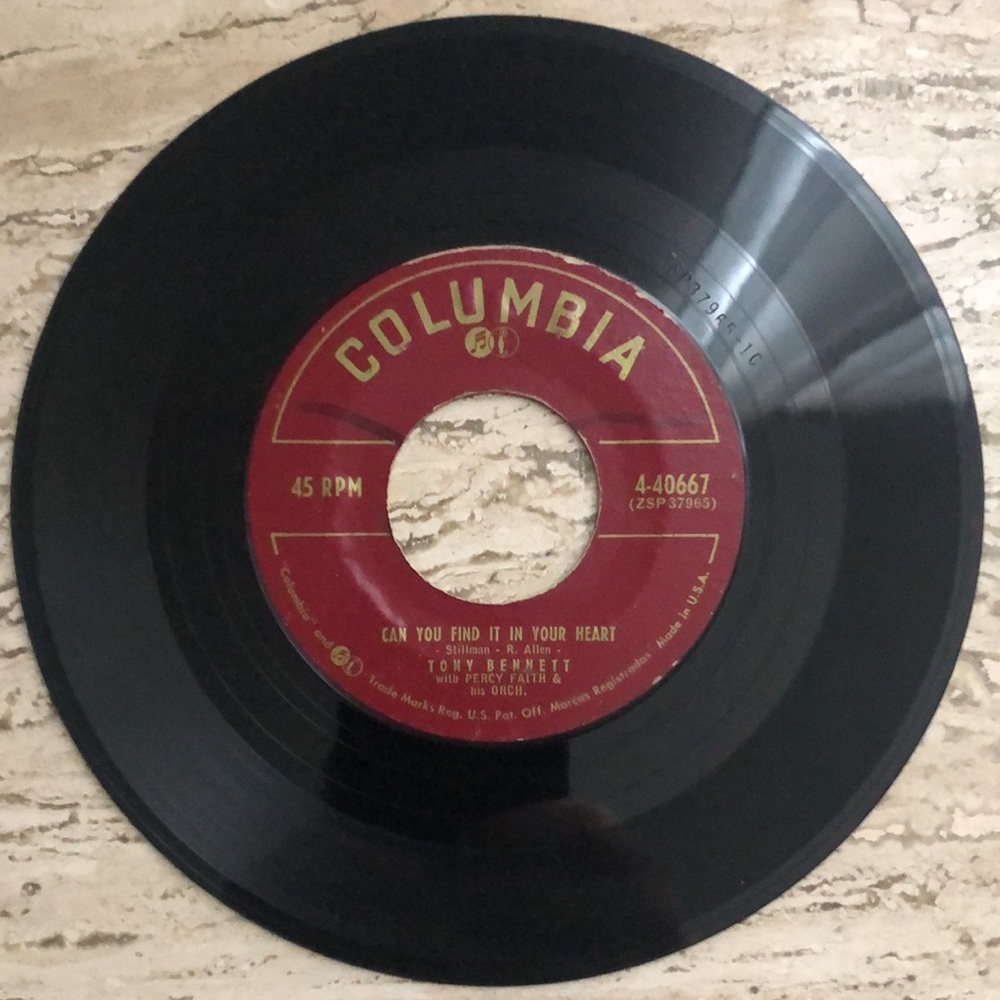 Tony Bennett Can You Find It IN Your Heart Vinyl 45 Record '56 - Picture 5 of 5